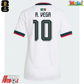 México Alexis Vega #10 Segunda Equipación Mujer Mundial 2026 Manga Corta